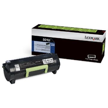 Picture of Lexmark 50F1U00 (Lexmark #501U) Ultra High Yield Black Toner Cartridge