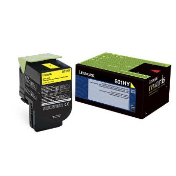 Picture of Lexmark 80C1HY0 High Yield Yellow Toner Cartridge