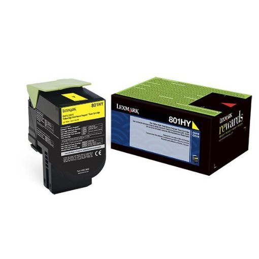 Picture of Lexmark 80C1HY0 High Yield Yellow Toner Cartridge