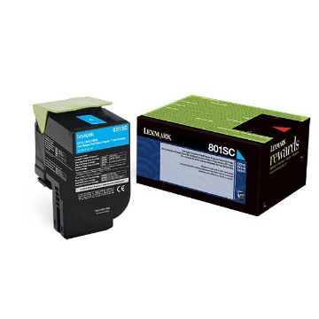 Picture of Lexmark 80C1SC0 Cyan Toner Cartridge