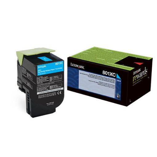 Picture of Lexmark 80C1XC0 Cyan Toner Cartridge