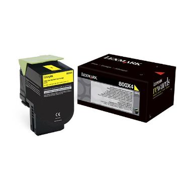 Picture of Lexmark 80C0X40 Extra High Yield Yellow Toner