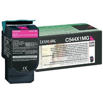 Picture of Lexmark C544X1MG Extra High Yield Magenta Toner Cartridge