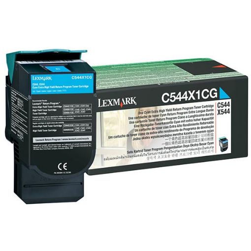 Picture of Lexmark C544X4CG Extra High Yield Cyan Toner