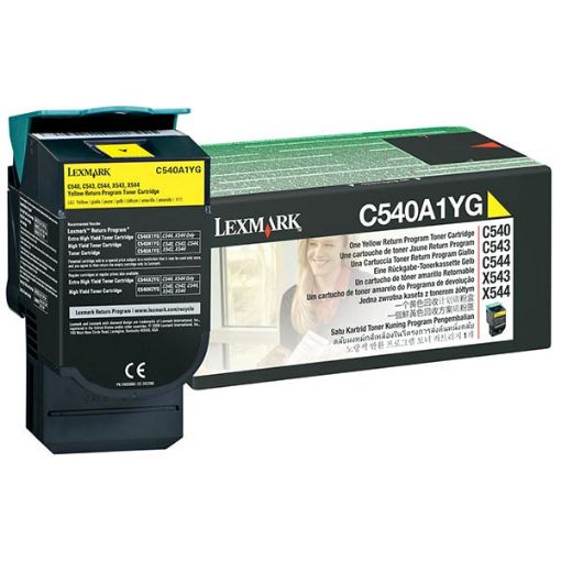 Picture of Lexmark C540A1YG Yellow Toner Cartridge