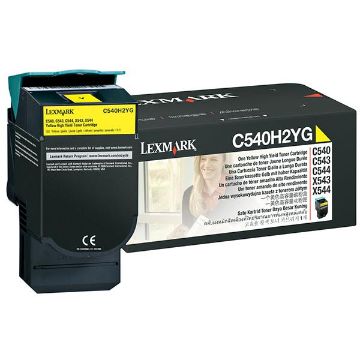 Picture of Lexmark C540H2YG Yellow Toner Cartridge