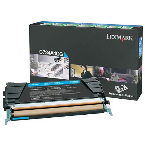 Picture of Lexmark C734A1CG (C734A2CG) Cyan Toner Cartridge