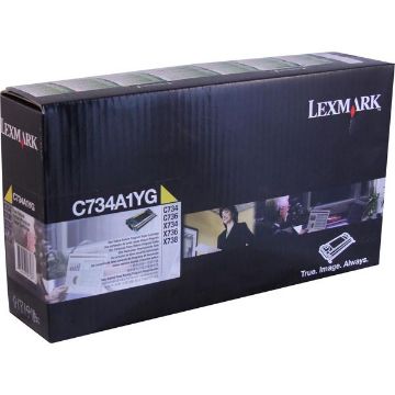 Picture of Lexmark C734A1YG (C734A2YG) Yellow Toner Cartridge