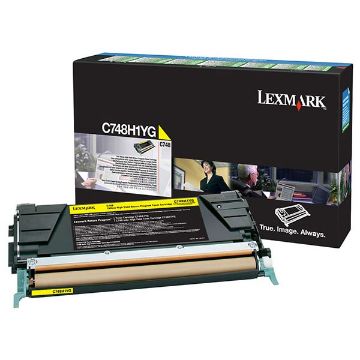 Picture of Lexmark C748H1YG High Yield Yellow Toner