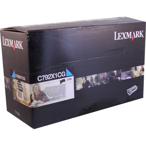 Picture of Lexmark C792X1CG (C792X2CG) Extra High Yield Cyan Toner