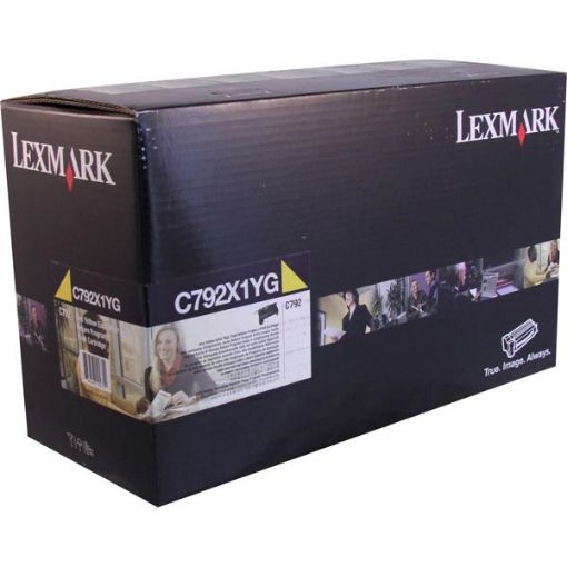 Picture of Lexmark C792X1YG (C792X2YG) Extra High Yield Yellow Toner