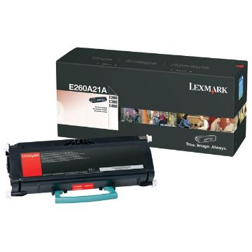 Picture of Lexmark E260A21A Black Toner Cartridge