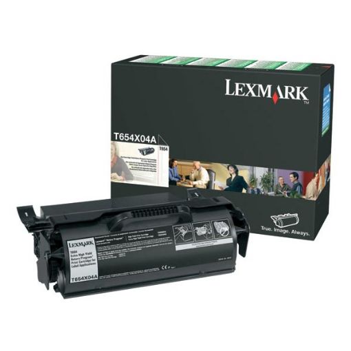 Picture of Lexmark T654X04A Black Print Cartridge