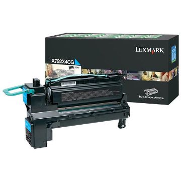 Picture of Lexmark X792X4CG Extra High Yield Cyan Toner