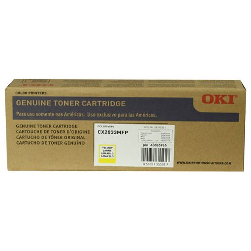 Picture of Okidata 43865765 Yellow Toner Cartridge