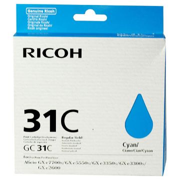 Picture of Ricoh 405689 Cyan Inkjet Cartridge