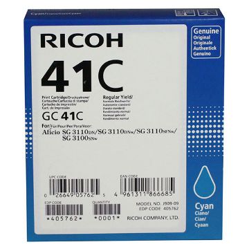 Picture of Ricoh 405762 Cyan Inkjet Cartridge