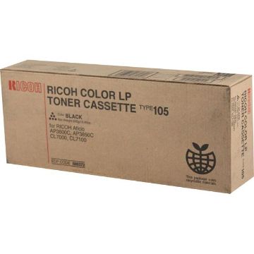 Picture of Ricoh 885372 (Type 105) Black Laser Toner Cartridge