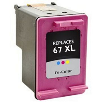 Picture of Compatible 3YM58AN (HP 67X) Color Inkjet Cartridge (200 Yield)